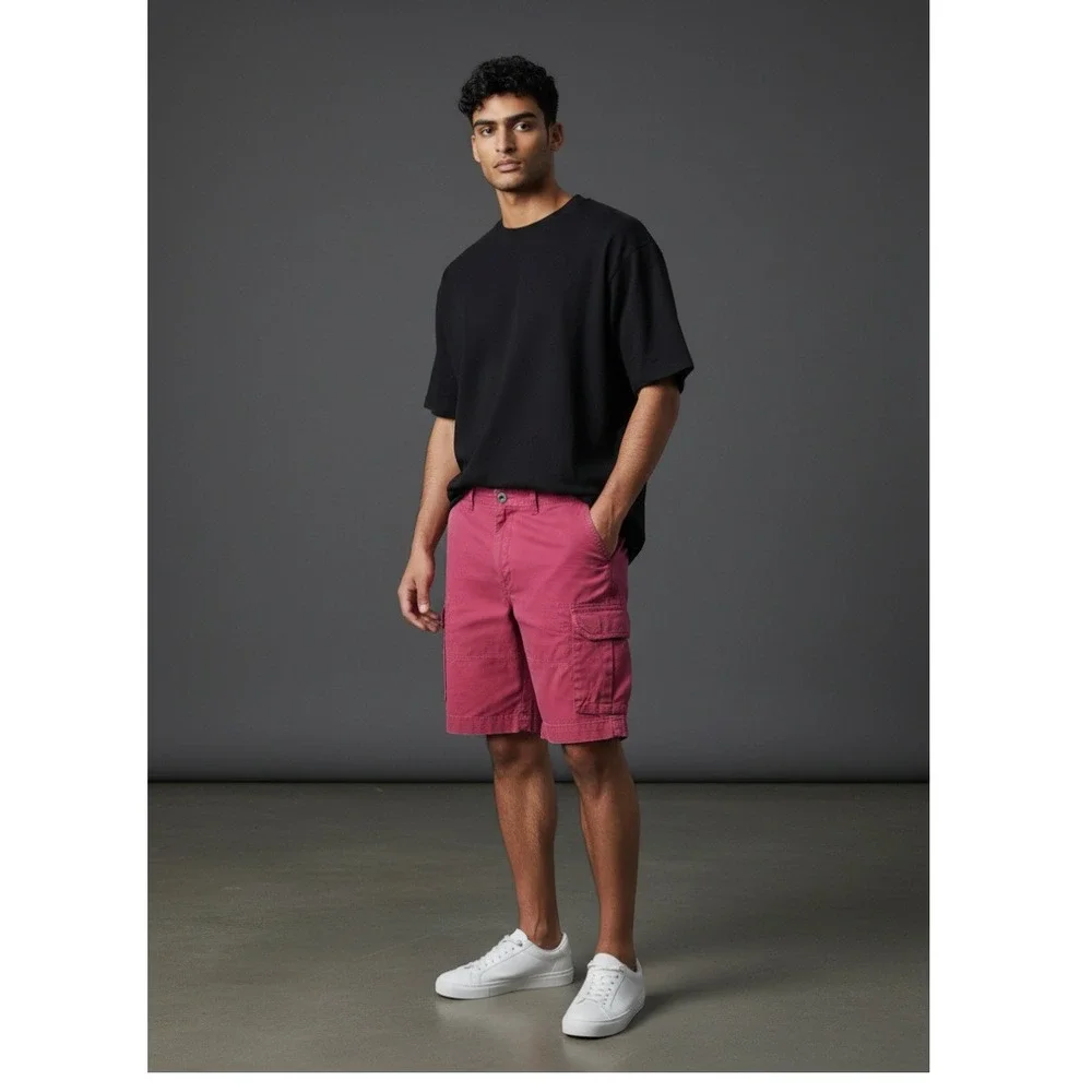 Polo Ralph Lauren Mens Pink Cargo Shorts Classic Fit Cotton Twill Size 46